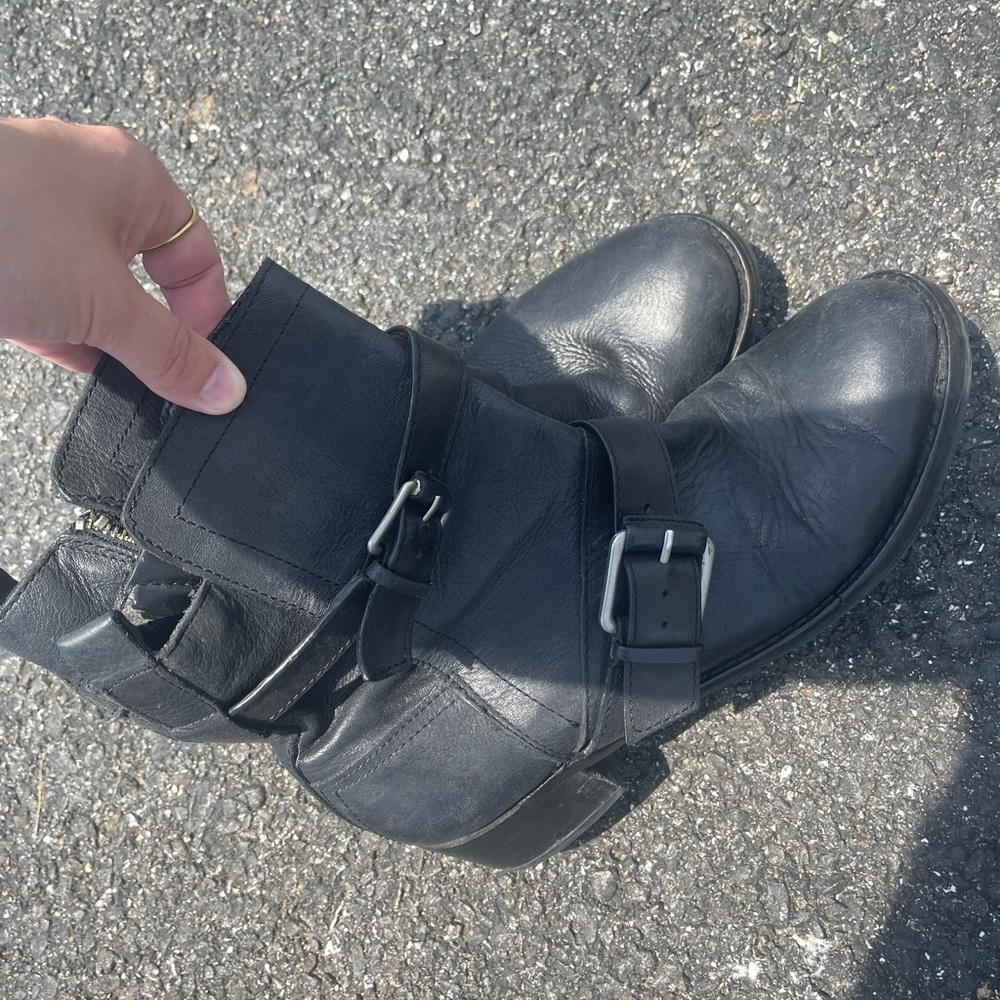 Leather Moto Boots